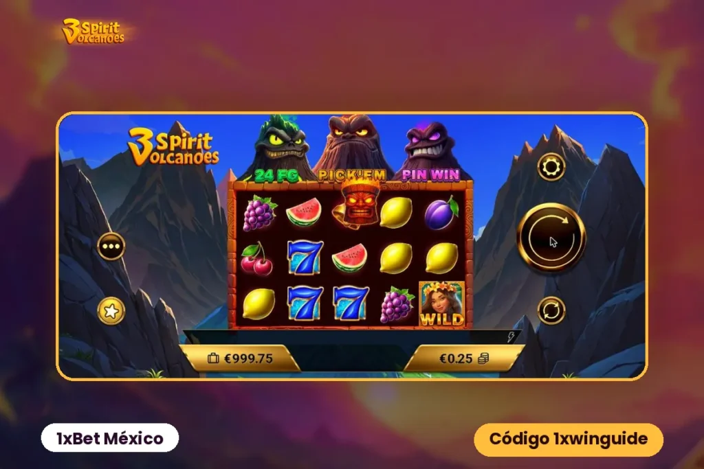 3 Spirit Volcanoes en 1xBet México con el código 1xwinguide
