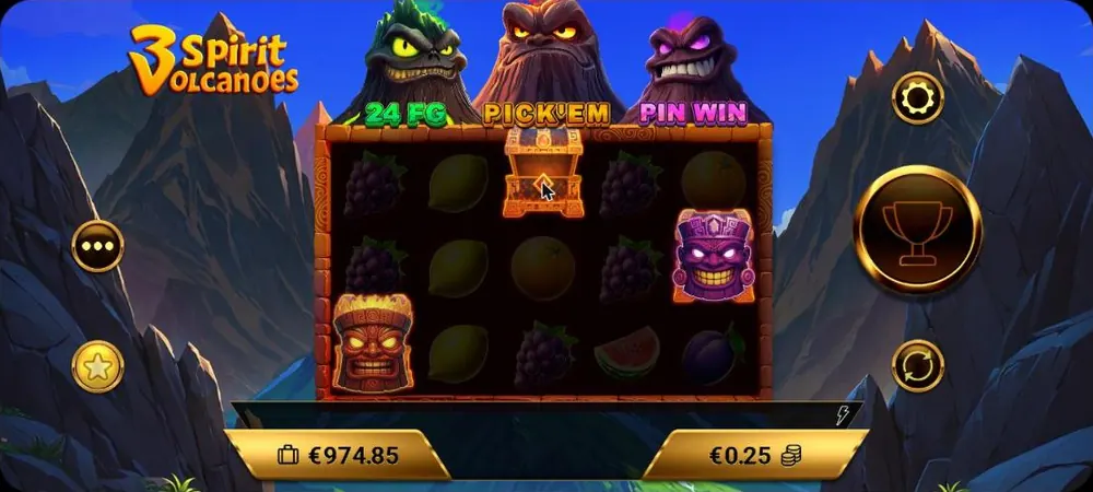 Máscaras reveladas tras elegir un cofre en 3 Spirit Volcanoes